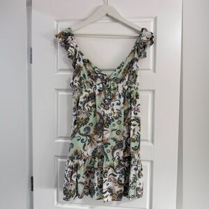 NWOT Roxy Ruffle Sleeve Dress